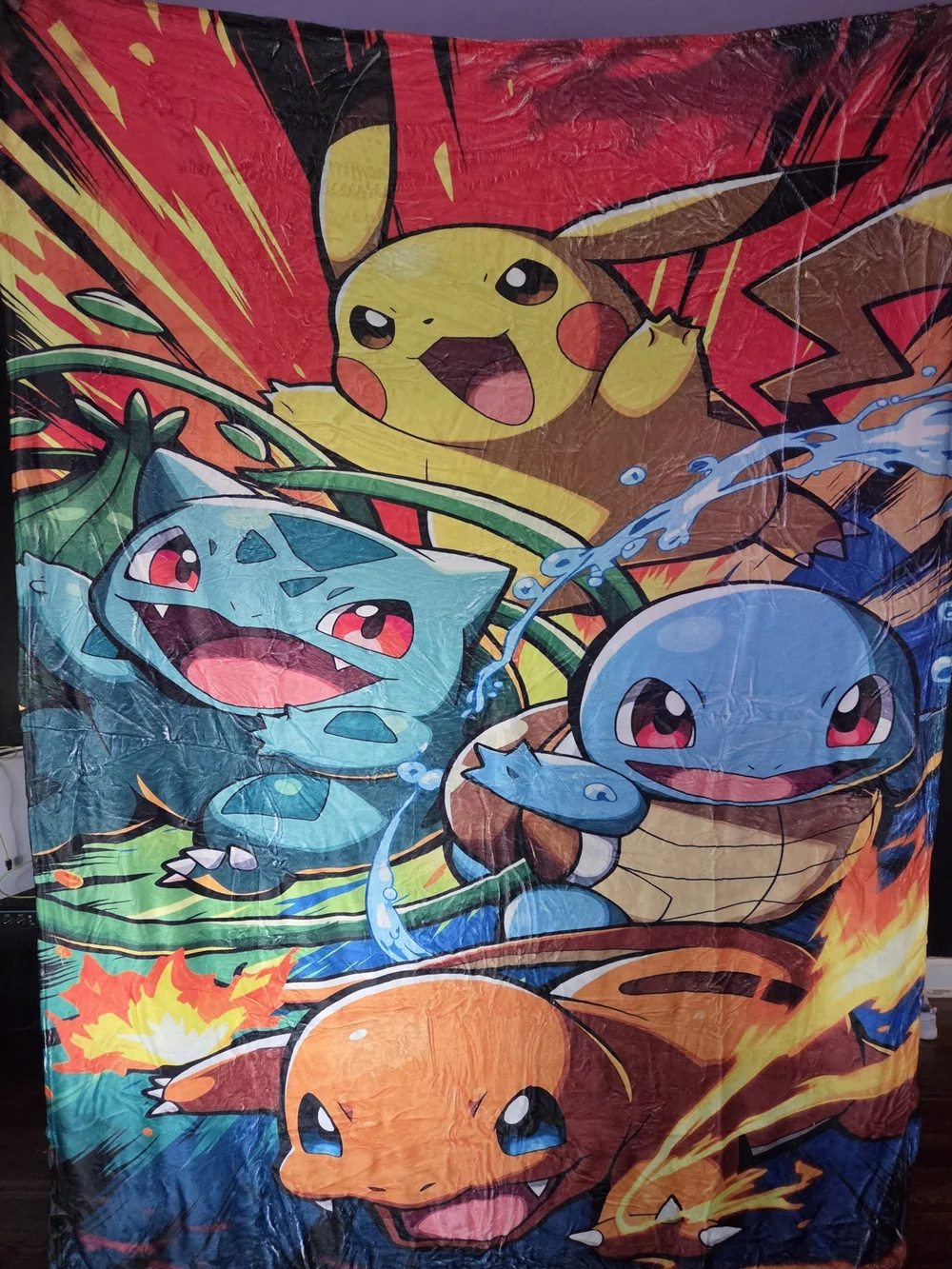 Queen 60x80 Plush Throw Vibrant Anime Blanket Pokémon Dbz Goku Naurato One Piece